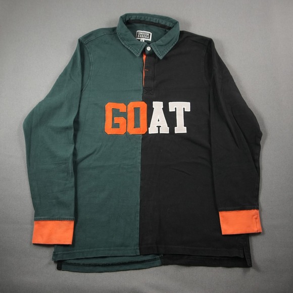 Y2K Rugby Long Sleeve Polo Color Block Cornerstore Bodega Shirt Mens S GOAT - Picture 2 of 11